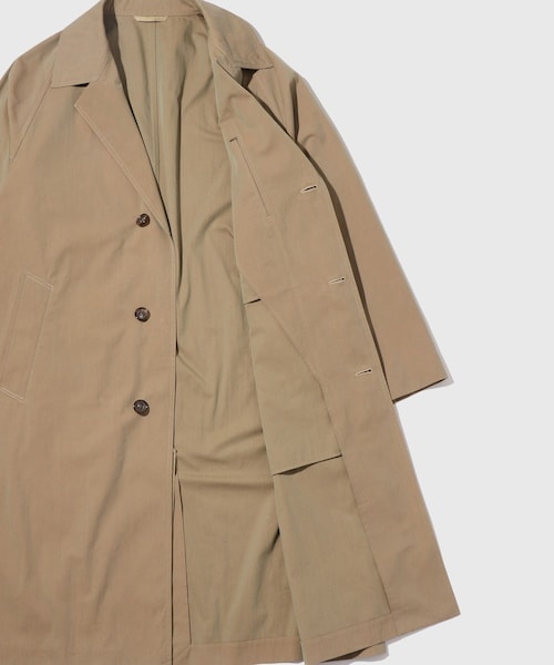 ADAM ET ROPE'（アダムエロペ）の「COTTON GABARDINE COAT（ステンカラーコート・メンズ・カーキ/ネイビー・L/M）」の12枚目の写真