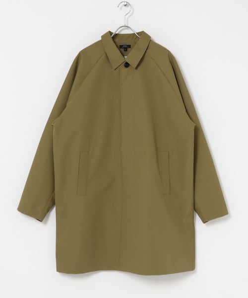 ITEMS URBANRESEARCH(アイテムズ アーバンリサーチ)の「撥水×防風 3Layerバルカラーコート(ステンカラーコート・メンズ・BLACK/DARK BEIGE・M/L)」の2枚目の写真