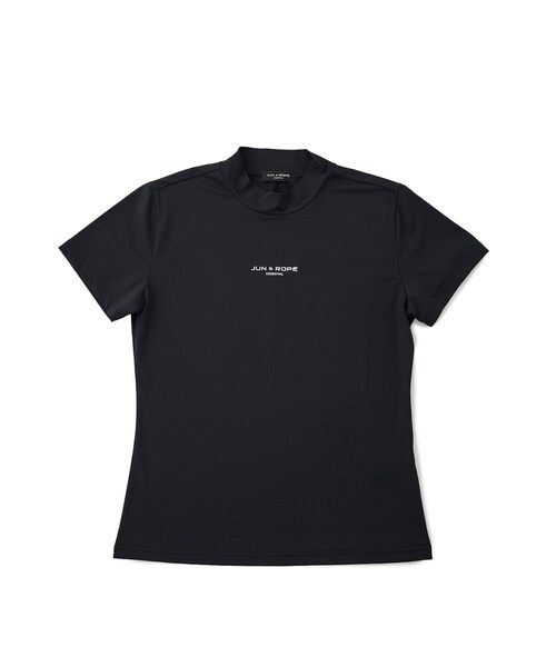 ROPE'(ロペ)の「【ESSENTIAL】半袖モックネックシャツ/UV・吸水速乾(Tシャツ/カットソー・レディース・ブラック/ホワイト/ネイビー/ラベンダー・L/M/XL)」の4枚目の写真