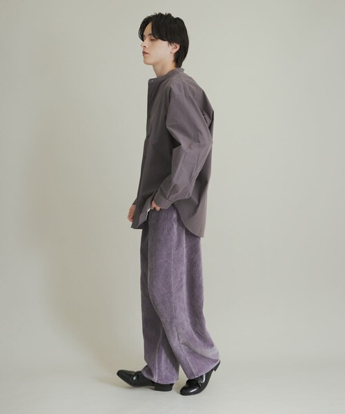 SENSE OF PLACE by URBAN RESEARCH（センスオブプレイスバイアーバンリサーチ）の「ピーチブロードバンドカラーロングスリーブシャツ（シャツ/ブラウス・メンズ・L.GRAY/CHARCOAL/L.BLUE・M/L）」の18枚目の写真