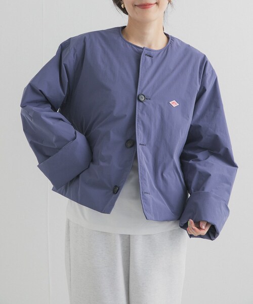 URBAN RESEARCH DOORS(アーバンリサーチドアーズ)の「DANTON COLLARLESS JACKET(その他アウター・レディース・DK.BLUE/IVORY/NAVY・36)」の4枚目の写真