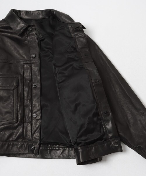URBAN RESEARCH(アーバンリサーチ)の「A LEATHER TRUCKER JACKET(その他アウター・メンズ・BLACK LUXE・M/L)」の11枚目の写真