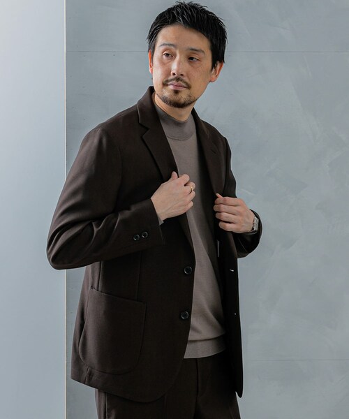 URBAN RESEARCH DOORS(アーバンリサーチドアーズ)の「LIFE STYLE TAILOR ウールライクツイルコンフォータブルジャケット(テーラードジャケット・メンズ・KHAKI/NAVY/BROWN・S/M/L/XL)」の15枚目の写真