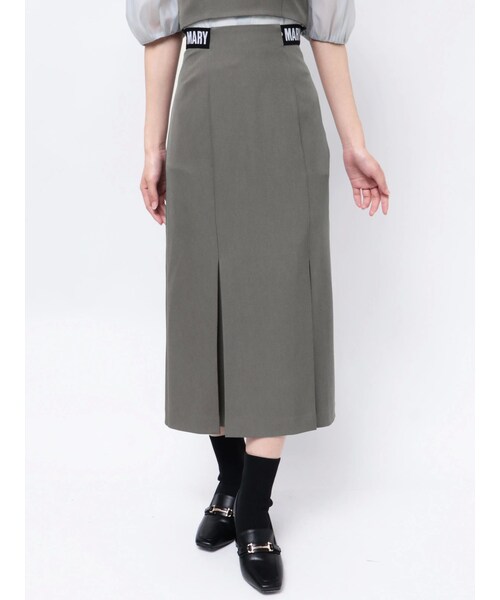 MERCURYDUO（マーキュリーデュオ）の「【MARY QUANTコラボ】サイドロゴナロースカート【セットアップ着用可】（スカート・レディース・アイボリー/グレー・S/M）」の7枚目の写真