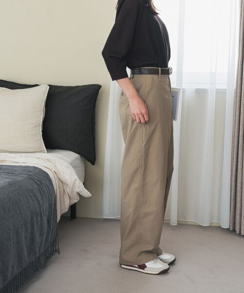 URBAN RESEARCH DOORS(アーバンリサーチドアーズ)の「ハイウエストストレッチチノパンツ(チノパンツ・レディース・BEIGE/NAVY・S/M)」の6枚目の写真