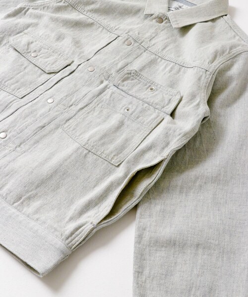 THE GOODLAND MARKET（ザグッドランドマーケット）の「Annaut　DAILY JEAN JACKET（デニムジャケット・メンズ・PASTEL IDG・S/M/L）」の5枚目の写真