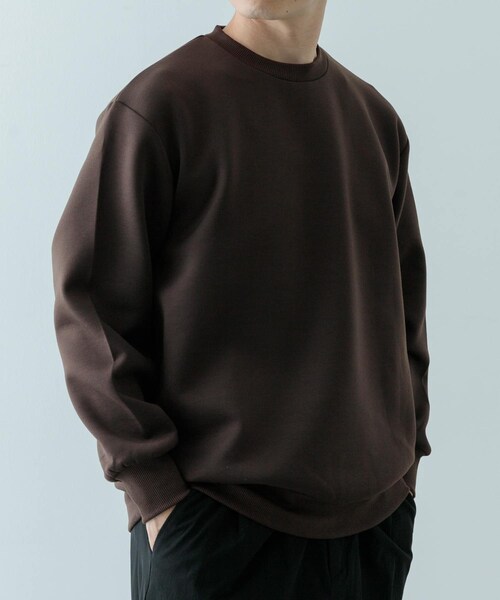 ITEMS URBANRESEARCH（アイテムズ アーバンリサーチ）の「ストレッチダンボール クルーネックプルオーバー（スウェット・メンズ・BEG/BRN/BLK/YEL・M/L）」の17枚目の写真