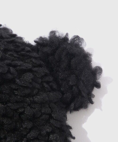 ADAM ET ROPE'(アダムエロペ)の「【BASICKS/ベイシックス】Bear Beanie(ニットキャップ/ビーニー・メンズ・ブラック/ベージュ・S)」の7枚目の写真