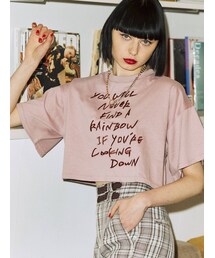 jouetie | グランジロゴクロップド Tシャツ(Tシャツ/カットソー)