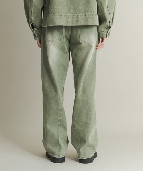 SENSE OF PLACE by URBAN RESEARCH（センスオブプレイスバイアーバンリサーチ）の「ツイストデニムワイドパンツ（デニムパンツ・メンズ・GREEN/L.INDIGO・M/L）」の16枚目の写真