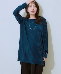 nissen | シアーベロアオーバーサイズトップス＜大きいサイズ有＞(Tシャツ/カットソー)