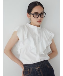 LAGUNAMOON | フリルピンタックノースリーブブラウス(シャツ/ブラウス)