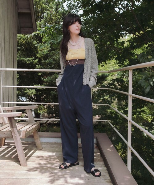 URBAN RESEARCH（アーバンリサーチ）の「ブークレメッシュニットカーディガン（カーディガン/ボレロ・レディース・M.BLACK/OFF/BLACK・FREE）」の19枚目の写真