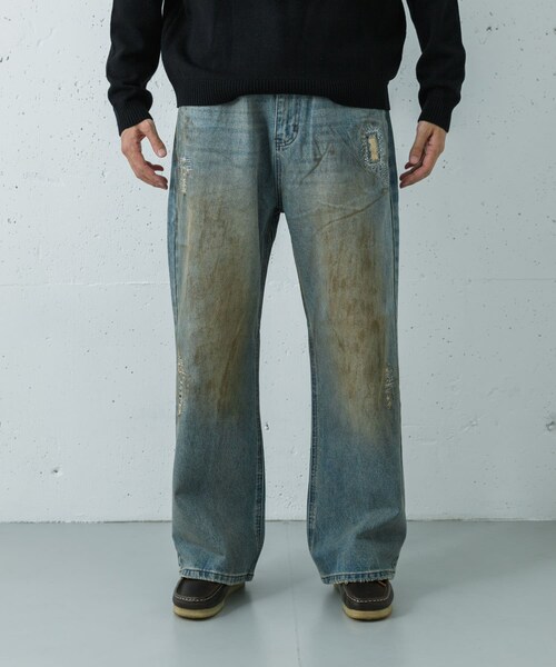 URBAN RESEARCH(アーバンリサーチ)の「Andersson Bell UNISEX D/R WIDE JEANS(デニムパンツ・メンズ・BLUE・30/32)」の4枚目の写真