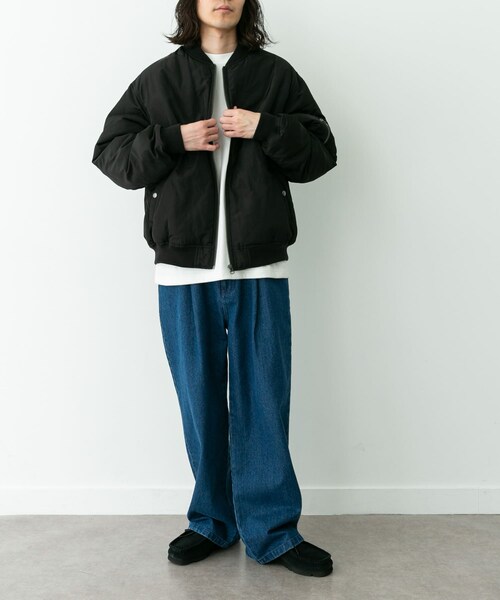 URBAN RESEARCH Sonny Label（アーバンリサーチサニーレーベル）の「FELLEX中綿MA-1ブルゾン（MA-1・メンズ・ブラック/カーキ・M/L/XL）」の10枚目の写真