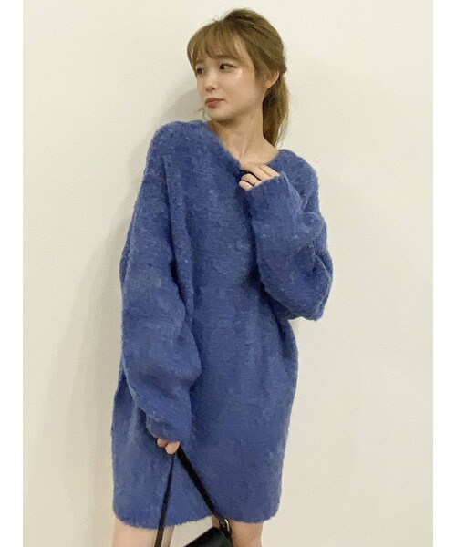 dazzlin（ダズリン）の「ミックスカラーブークレチュニック（チュニック・レディース・パープル/グレー/ブルー/ピンク/アイボリー/ベージュ/モカ・F）」の12枚目の写真