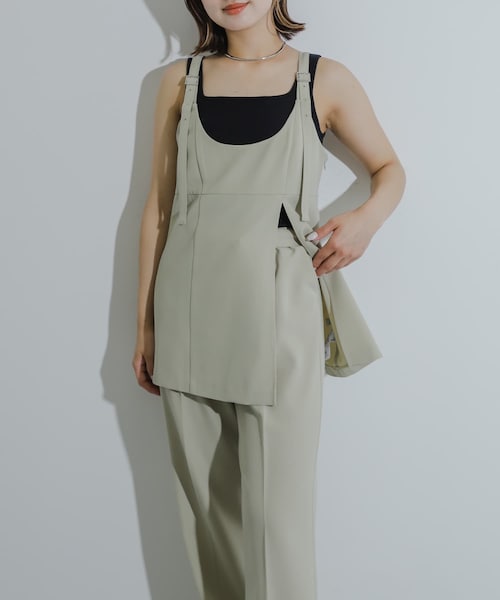 SENSE OF PLACE by URBAN RESEARCH（センスオブプレイスバイアーバンリサーチ）の「スリットキャミソールトップ（その他トップス・レディース・GRAY/BLACK/BEIGE・one）」の3枚目の写真