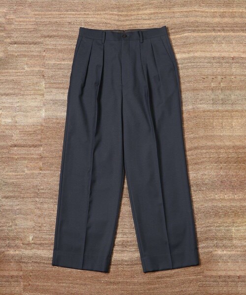 ADAM ET ROPE'（アダムエロペ）の「【WILD LIFE TAILOR】ウーステッド ワイド ストレート スラックス（スラックス・メンズ・ブラック/チャコール/ネイビー・L/M）」の11枚目の写真