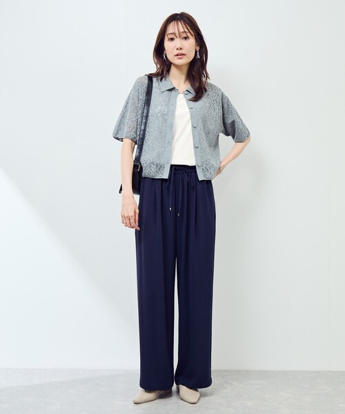 ROPE' PICNIC（ロペピクニック）の「ベーシックリブタンクトップ（タンクトップ・レディース・ブラック/オフホワイト/ブラウン/パープル系・M）」の12枚目の写真