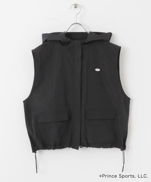 SENSE OF PLACE by URBAN RESEARCH（センスオブプレイスバイアーバンリサーチ）の「『別注』prince　ナイロンフードベスト（テーラードジャケット・レディース・IVORY/NAVY/CHARCOAL・one）」の18枚目の写真