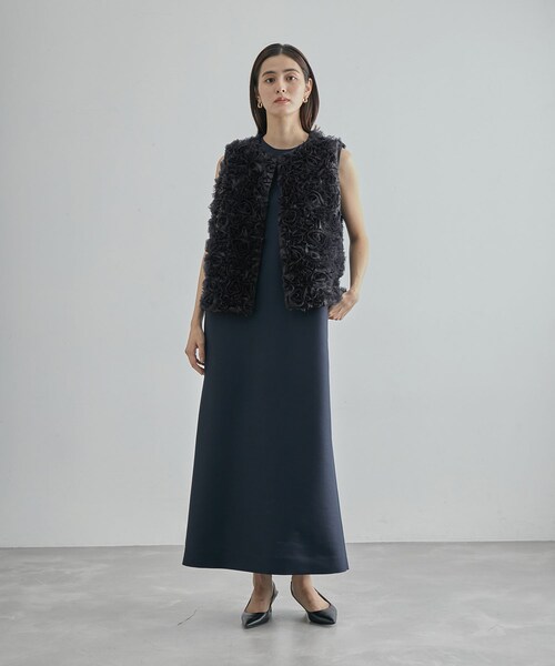 ROPE'（ロペ）の「【限定店舗・J'aDoRe限定】エレガンスオーガンジーフリルジレ（ベスト・レディース・ネイビー・F）」の12枚目の写真