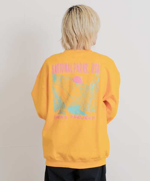 THE GOODLAND MARKET（ザグッドランドマーケット）の「PARKS PROJECT　NATIONAL PARKS SWEAT（スウェット・メンズ・GREEN/YELLOW・M/L）」の20枚目の写真