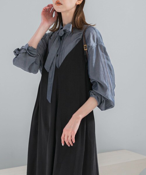 URBAN RESEARCH ROSSO（アーバンリサーチロッソ）の「タイ付デニムライクシアーシャツ（シャツ/ブラウス・レディース・L.BLUE/INDIGO・Free）」の20枚目の写真