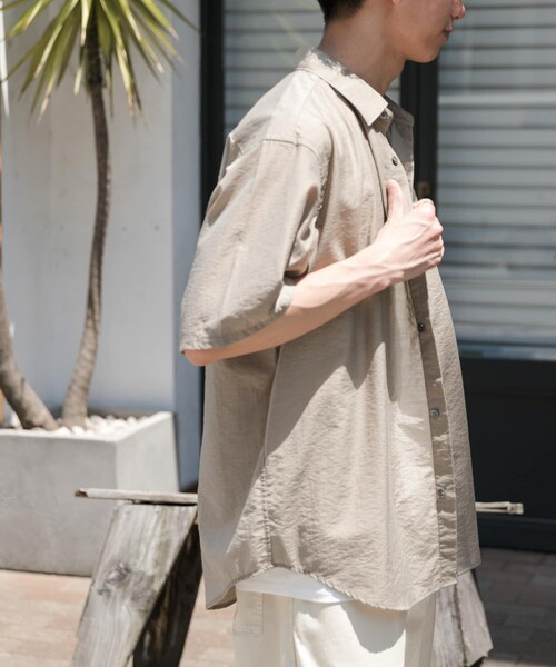 URBAN RESEARCH DOORS(アーバンリサーチドアーズ)の「FORK&SPOON Nylon Wool シャツ(シャツ/ブラウス・メンズ・BLACK/TAUPE・4/5)」の13枚目の写真