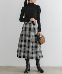 F by ROSSO ツイードチェックスカート