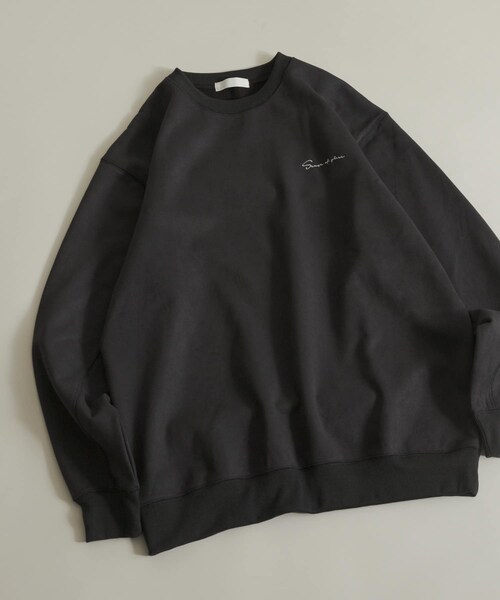 SENSE OF PLACE by URBAN RESEARCH(センスオブプレイスバイアーバンリサーチ)の「『ユニセックス』シシュウフェイクスエードクルーネックスウェット(スウェット・メンズ・GRAY/CHARCOAL/D.BROWN/GREIGE・M/L)」の6枚目の写真