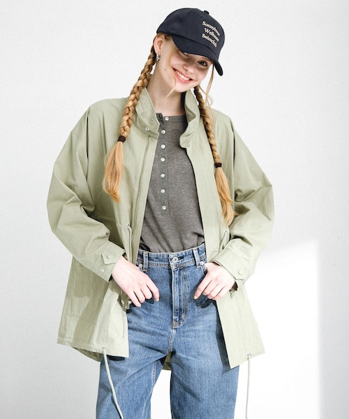 URBAN RESEARCH Sonny Label（アーバンリサーチサニーレーベル）の「ミリタリーナイロンブルゾン（ブルゾン・レディース・チャコール/アイボリー/カーキ・FREE）」の3枚目の写真