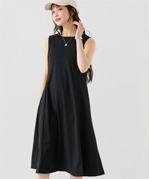 nissen | 爽快シノースリーブフレアワンピース（吸汗速乾・イージーケア・UVカット・ストレッチ）＜大きいサイズ有＞(ワンピース)