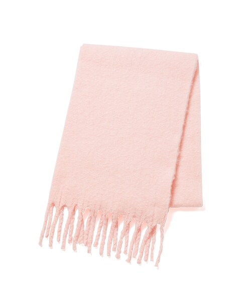 VIS（ビス）の「【リサイクルポリ】ふわふわ太フリンジマフラー（マフラー・レディース・ライトグレー/サックス/ライトグリーン/レッド/ピンク系/キナリ/ラベンダー/ターコイズ・F）」の12枚目の写真