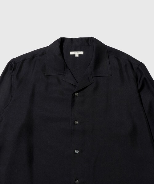 ADAM ET ROPE'（アダムエロペ）の「【BODHI/ボーディ】 VACANCES  WASHABLE MATTE SILK LS SHIRT（シャツ/ブラウス・メンズ・ネイビー・2/3）」の4枚目の写真