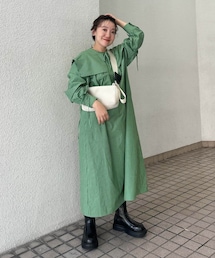 KBF（ケイビーエフ）の「スクエアカラーSETストライプワンピース（ワンピース）」