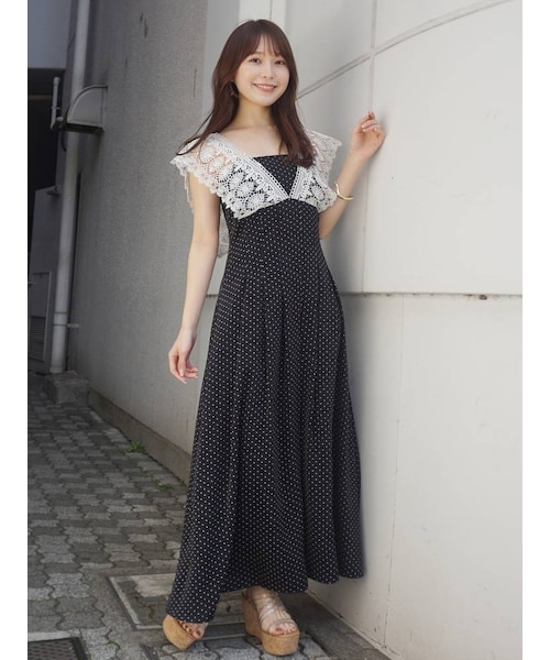 MERCURYDUO（マーキュリーデュオ）の「レースラッフルロングドレス  