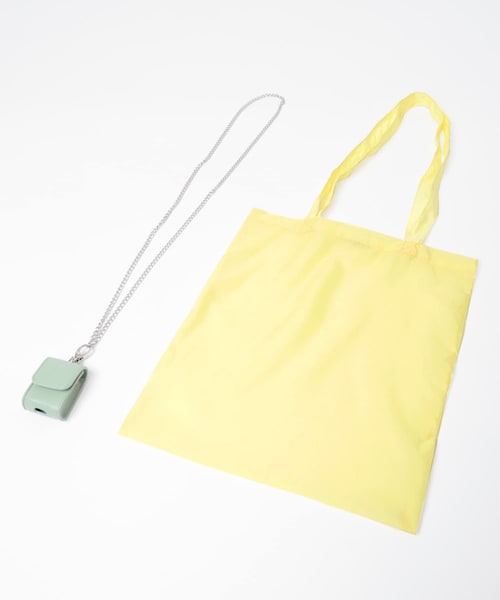 ITEMS URBANRESEARCH（アイテムズ アーバンリサーチ）の「エコバッグ付ミニバッグ（ショルダーバッグ・レディース・PALE BLUE/BLACK/L.BEIGE/PALE PINK・one）」の21枚目の写真