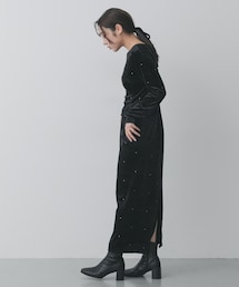 SENSE OF PLACE by URBAN RESEARCH | ドットシシュウベロアワンピース(ワンピース)