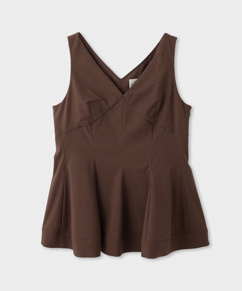 ROPE'（ロペ）の「【一部店舗限定】【REALM（レルム）】V-NECK PEPLUM BLOUSE｜セットアップブラウス　26SS（シャツ/ブラウス・レディース・ダークブラウン/カーキ・38）」の14枚目の写真