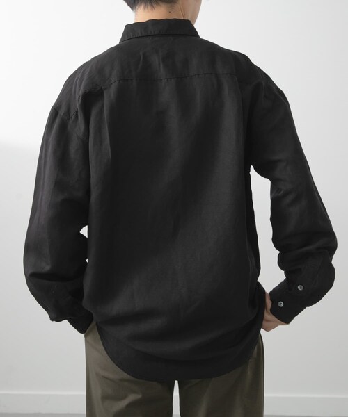 ITEMS URBANRESEARCH(アイテムズ アーバンリサーチ)の「Linen Blend Pullover Shirts(シャツ/ブラウス・メンズ・NVY/BRN/BLK・M/L)」の9枚目の写真