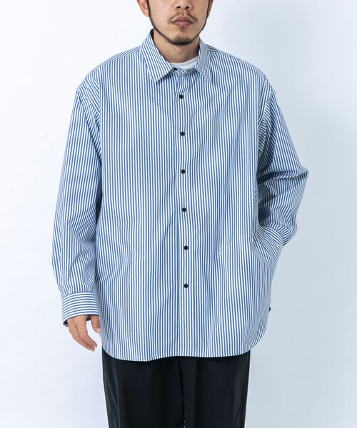 EKAL（エカル）の「エステネージュ ロングスリーブシャツ（シャツ/ブラウス・メンズ・サックス/ストライプ・M/L）」の7枚目の写真