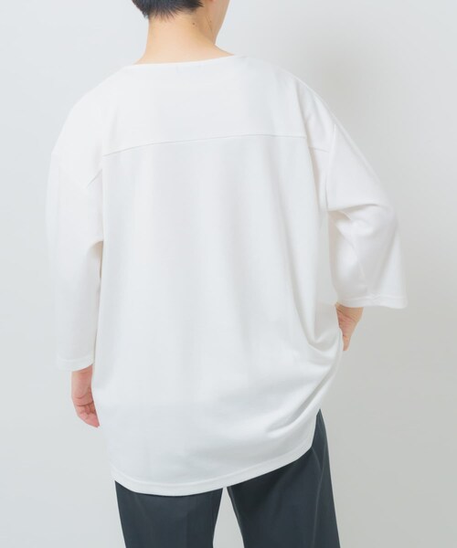 ITEMS URBANRESEARCH(アイテムズ アーバンリサーチ)の「接触冷感ポンチ7分袖トップス(Tシャツ/カットソー・メンズ・WHT/BLU/BEG/BLK・M/L)」の8枚目の写真