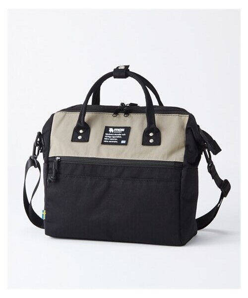 nissen（ニッセン）の「moz（モズ）１０ポケットガバッと開く２層構造はっ水２WAYショルダーバッグ（A４対応）（ショルダーバッグ・メンズ・黒/グレージュ/ネイビー×アイボリー/黒×グレー/グレー×ダスティピンク・Y）」の2枚目の写真