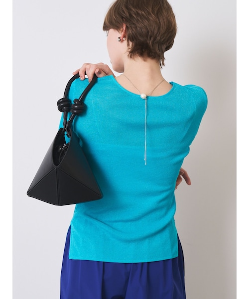 ELENDEEK(エレンディーク)の「TRIANGLE 2WAY BAG(ハンドバッグ・レディース・ブラック/ボルドー/シルバー・F)」の3枚目の写真