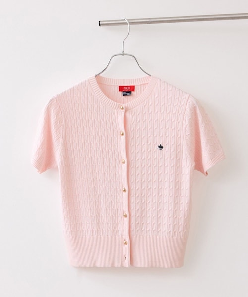 VIS(ビス)の「【POLO BCS】VIS別注クルーネックカーデ(カーディガン/ボレロ・レディース・チャコール/オフホワイト/ブルー/ピンク/グレー・F)」の10枚目の写真