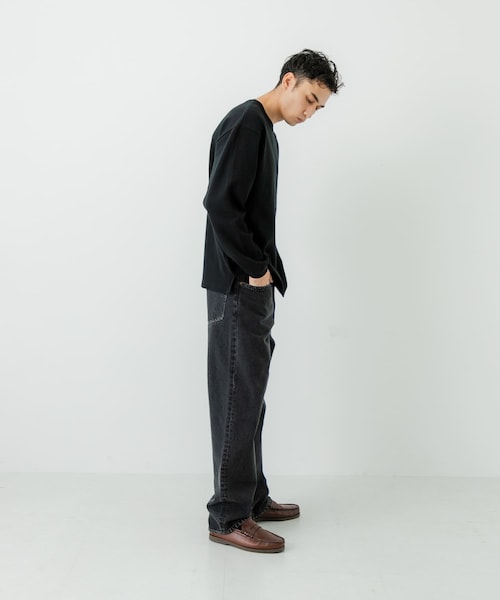 URBAN RESEARCH（アーバンリサーチ）の「度詰めワッフルロングスリーブ（Tシャツ/カットソー・メンズ・WHITE/OATMEAL/GRAY H/BLACK・S/M/L/XL）」の21枚目の写真