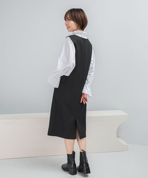 URBAN RESEARCH ROSSO（アーバンリサーチロッソ）の「『UR TECH』　 ジャンパーワンピース（ワンピース・レディース・BEIGE/MOCHA/BLACK・36/38）」の14枚目の写真