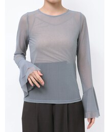 LAGUNAMOON | フレアスリーブチュールトップス(Tシャツ/カットソー)