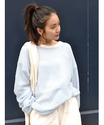 Ungrid | 透かし編みル－ズニット(ニット/セーター)