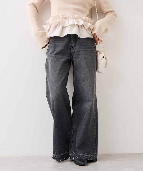 VIS(ビス)の「バギーワイドデニムパンツ(デニムパンツ・レディース・ブラック系/ブルー系・M/S/SS)」の2枚目の写真